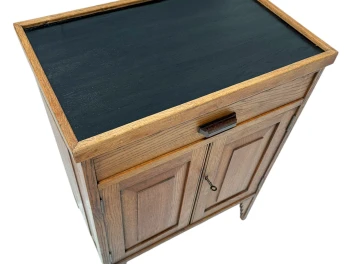 Art Deco Amsterdamse School Cabinet with Black Lacquered Top, 1920s